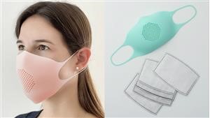 Reusable Face Mask With Filter Pocket and Nose Wire