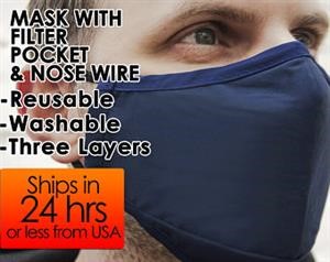 3 Ply Reusable Fabric Face Mask